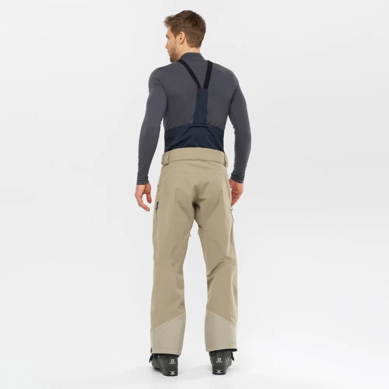 Khaki Salomon Qst 3L Men's Ski Pants | IE DO6913